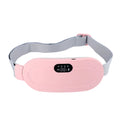 Electric Waist Massage Period Cramp Massager Vibrating Heating Belt for Menstrual Waist Stomach Abdominal Warm Palace Belt